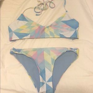 Mara Hoffman Geometric Bikini (top & bottom) EUC
